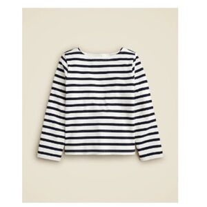 J. Crew Black and White Nautical Stripe Long Sleeve Tee